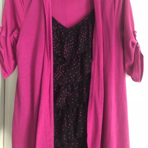 Shirt w/faux cardi attached - Picture 2 of 3